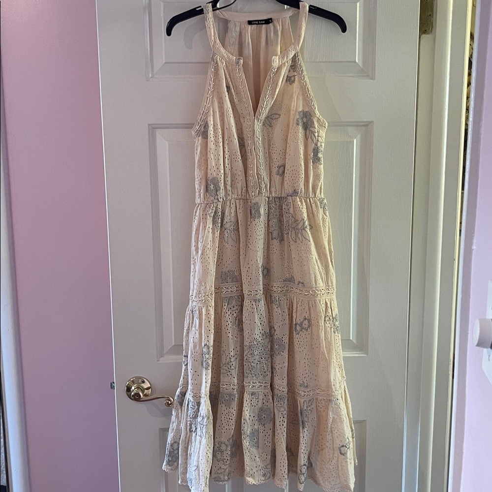 Love Sam Cream Pleated Blouse